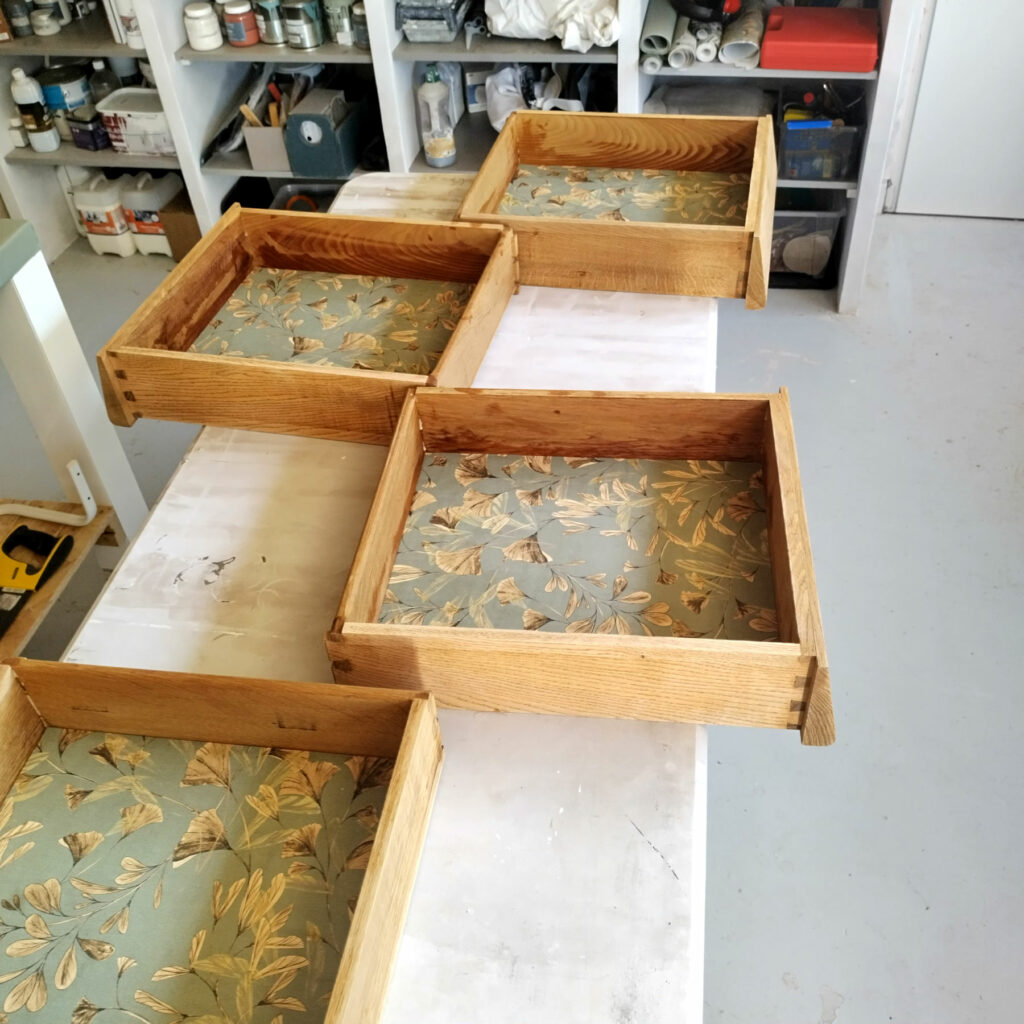 Rénovation tiroirs en bois